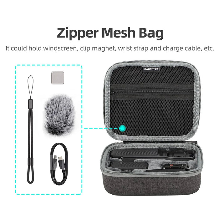 SUNNYLIFE OP3-B718 Carrying Case for DJI Osmo Pocket 3 Action Camera Storage Bag Accessories Box - 6