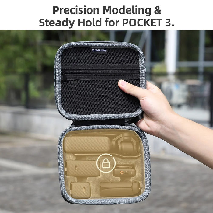 SUNNYLIFE OP3-B718 Carrying Case for DJI Osmo Pocket 3 Action Camera Storage Bag Accessories Box - 7