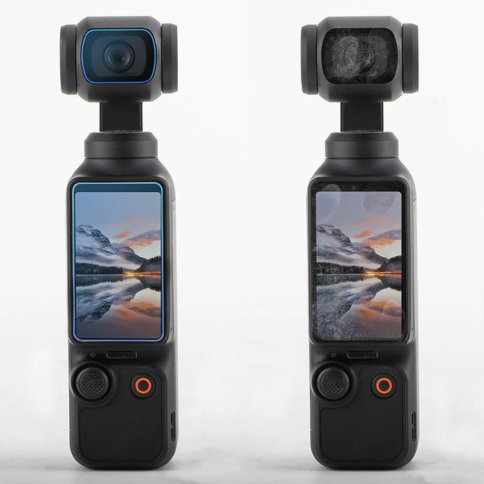 SUNNYLIFE OP3-BHM717 2Pcs Tempered Glass Screen Protector + 2Pcs Lens Film for DJI Osmo Pocket 3 Handheld Camera - 4