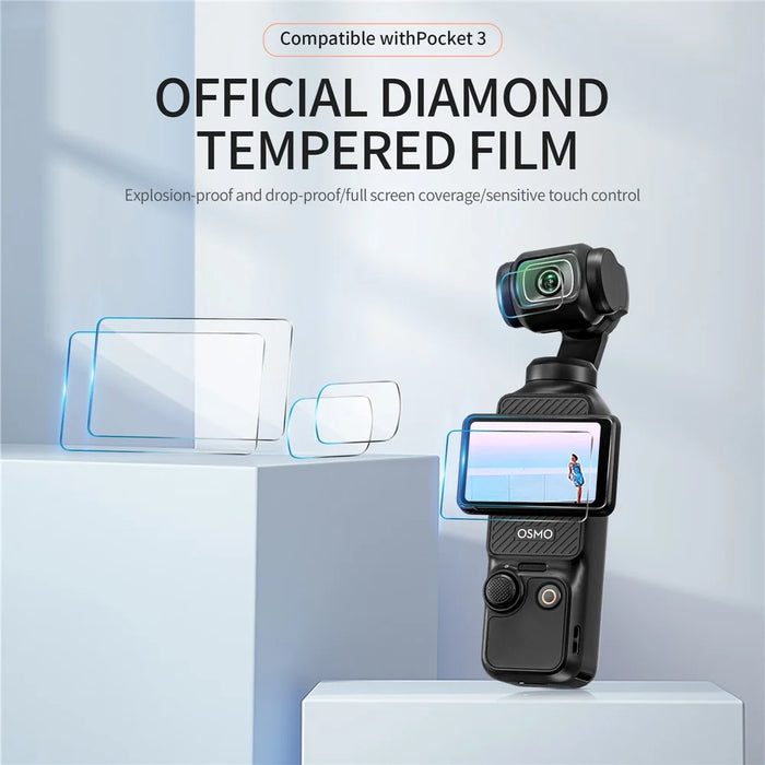 STARTRC 1132533 2 Sets for DJI Osmo Pocket 3 Camera Lens+Screen Tempered Glass Films - 3