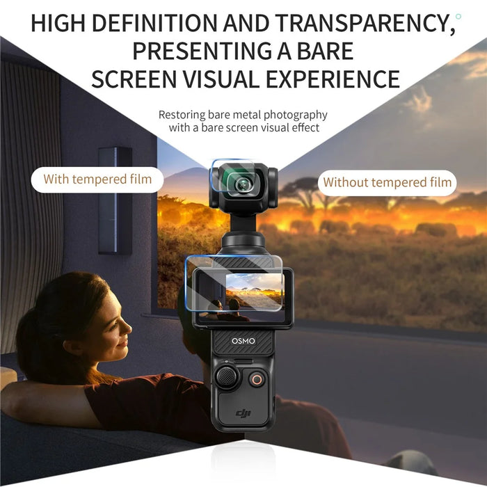 STARTRC 1132533 2 Sets for DJI Osmo Pocket 3 Camera Lens+Screen Tempered Glass Films - 5