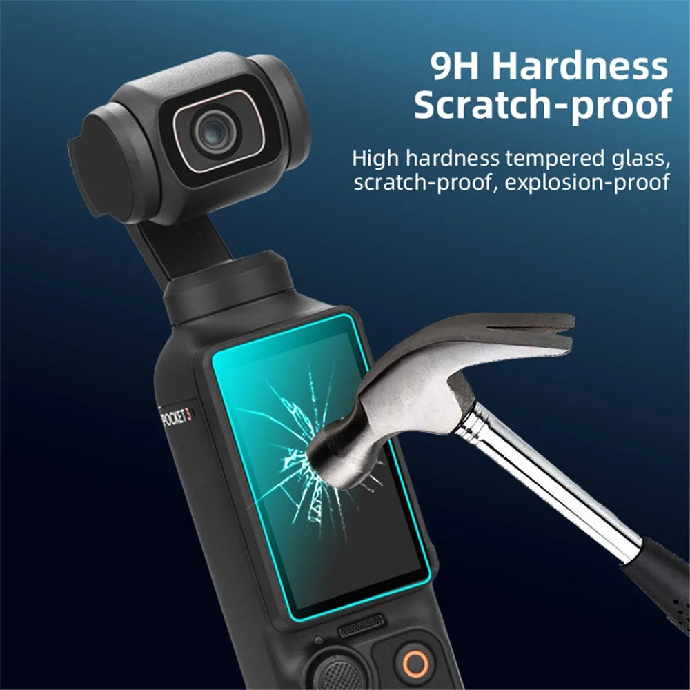 BRDRC 2Pcs For DJI Osmo Pocket 3 9H Tempered Glass Screen Protector Pocket Camera Protective Film - 4