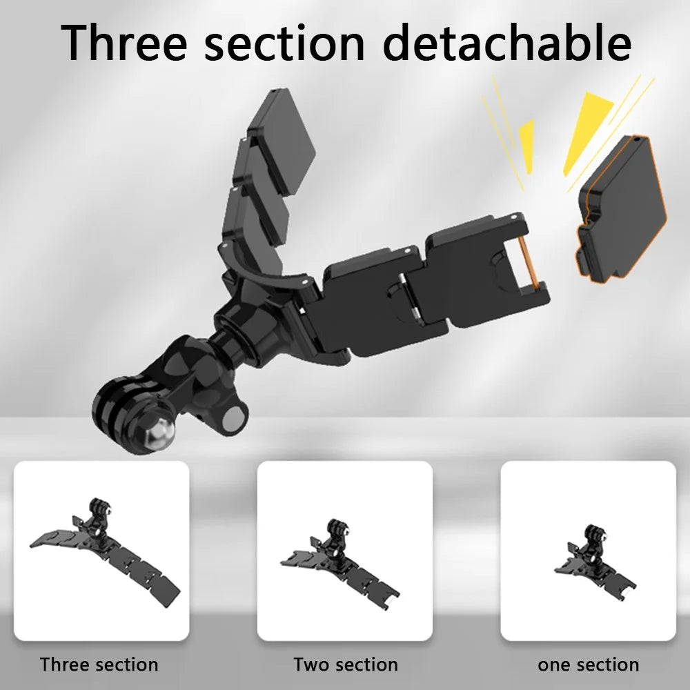 FLW418 For GoPro / DJI / Insta360 Motorcycle Helmet Chin Mount Holder Action Camera Bracket - 3