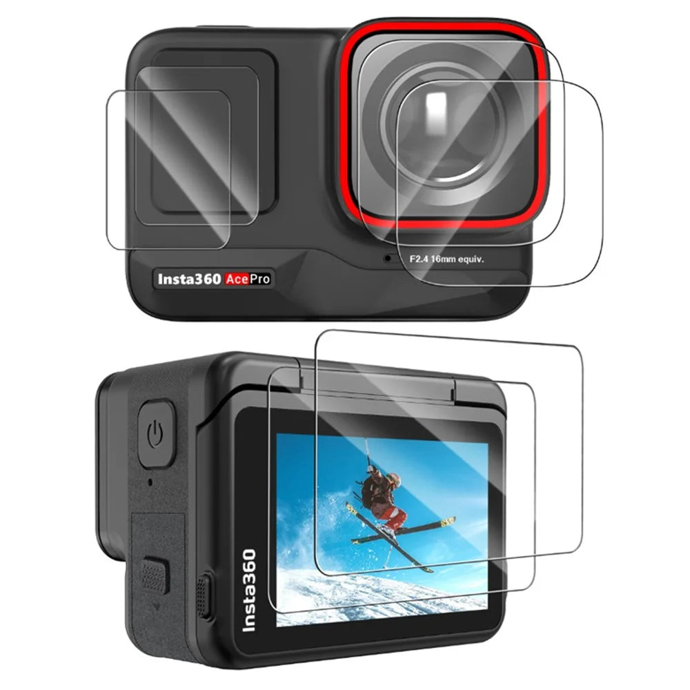 SUNNYLIFE 2 Sets For Insta360 Ace Pro Camera Screen Protectors HD Clear Tempered Glass Films Kits - 1