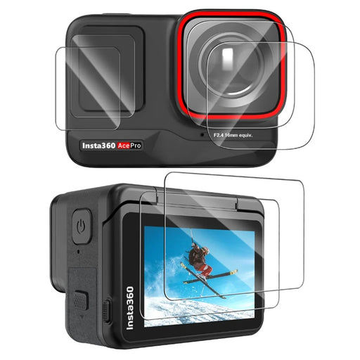 SUNNYLIFE 2 Sets For Insta360 Ace Pro Camera Screen Protectors HD Clear Tempered Glass Films Kits - 1