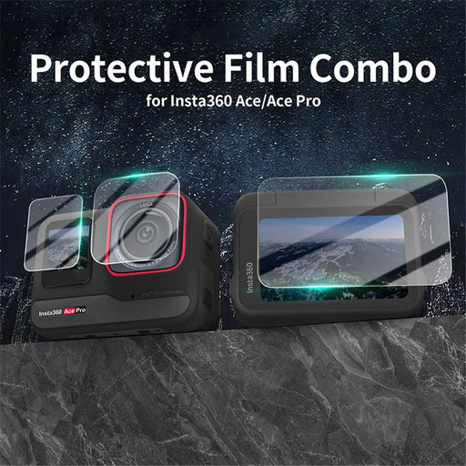 SUNNYLIFE 2 Sets For Insta360 Ace Pro Camera Screen Protectors HD Clear Tempered Glass Films Kits - 2