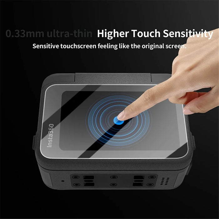 SUNNYLIFE 2 Sets For Insta360 Ace Pro Camera Screen Protectors HD Clear Tempered Glass Films Kits - 4