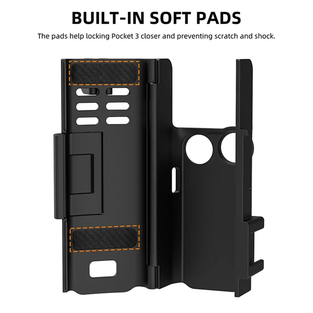 SUNNYLIFE OP3-BK743 Multifunction Expansion Handle for DJI Osmo Pocket 3 Mount Adapter with Cold Shoe - 5