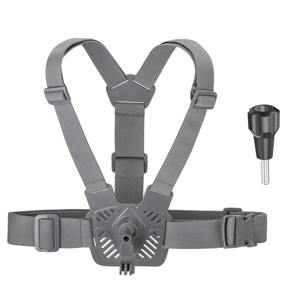 SUNNYLIFE XD742 For DJI Osmo Pocket 3 / GoPro 12 Chest Strap Belt 360 Degree Rotating Sports Camera Harness Mount - 1