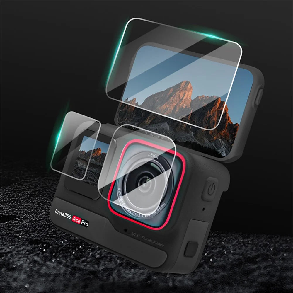 SUNNYLIFE 1 Set For Insta360 Ace Shockproof Tempered Glass Film Clear Camera Screen Protector - 6