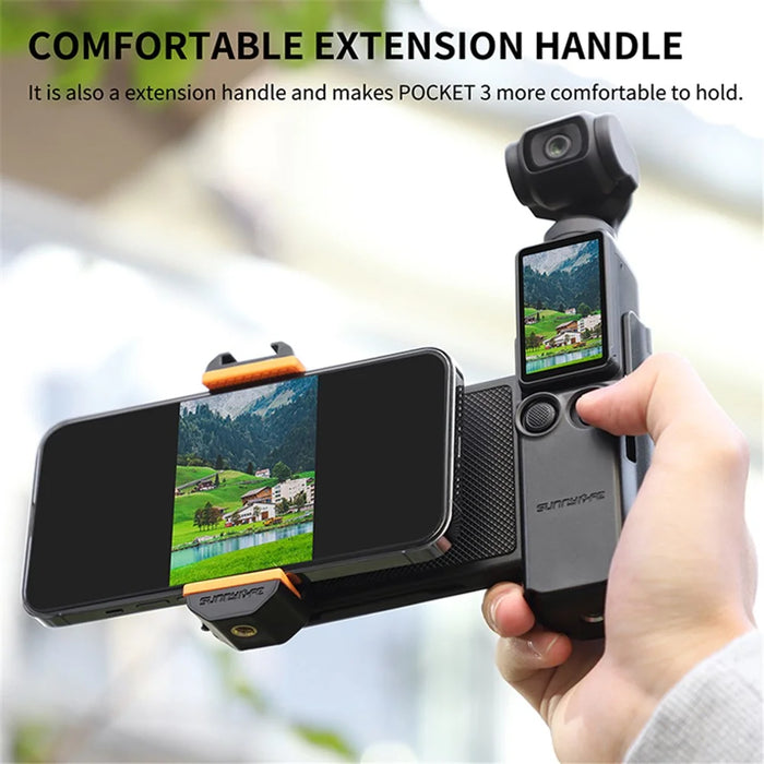 SUNNYLIFE OP3-AD744 For DJI Osmo Pocket 3 Expanded Cell Phone Holder with Storage Case, Action Camera Extension Handle with 1 / 4 Screw - 5