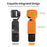SUNNYLIFE OP3-BHT746 For DJI Osmo Pocket 3 Silicone Case Protector PTZ Camera Screen Lens Protective Cover - Black - 3
