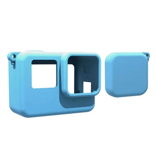 For Insta360 Ace Anti-Scratch Camera Protector Sleeve Silicone Case Drop Protection Lens Cap Cover - Blue - 1