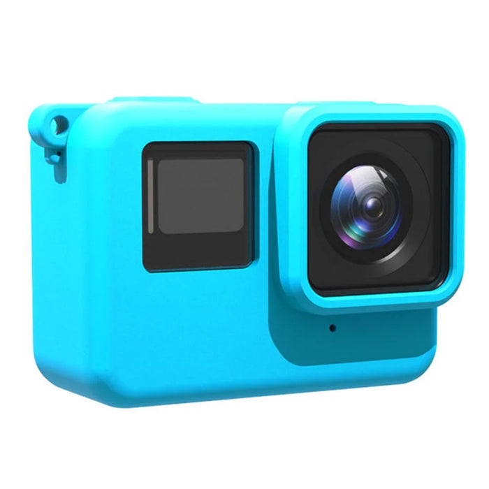For Insta360 Ace Anti-Scratch Camera Protector Sleeve Silicone Case Drop Protection Lens Cap Cover - Blue - 2