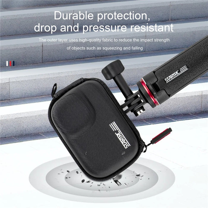 STARTRC 1130256 Waterproof PU Leather Storage Bag for Sports Camera, Work with Tripod / Selfie Stick - 3
