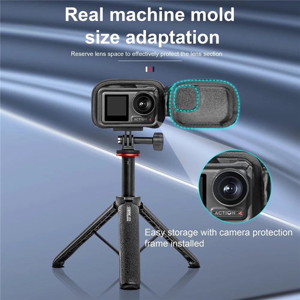 STARTRC 1130256 Waterproof PU Leather Storage Bag for Sports Camera, Work with Tripod / Selfie Stick - 4