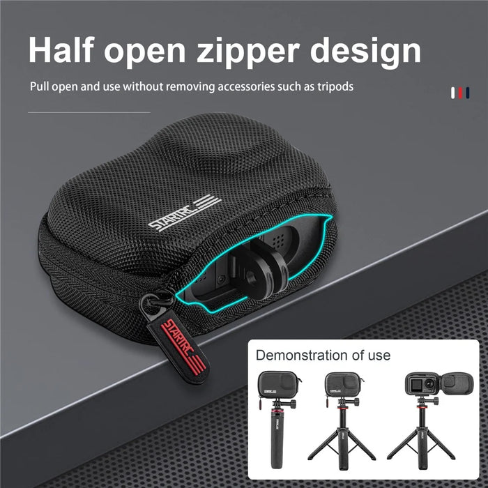 STARTRC 1130256 Waterproof PU Leather Storage Bag for Sports Camera, Work with Tripod / Selfie Stick - 5