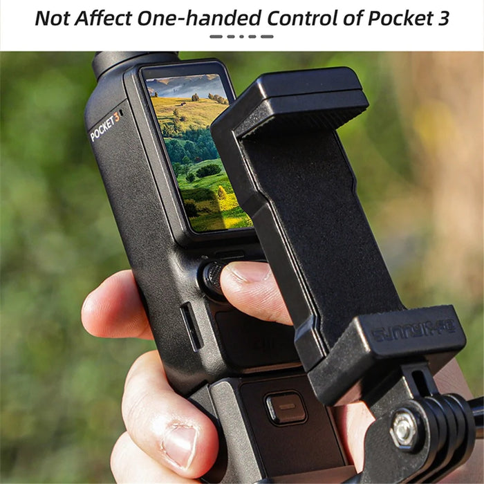 SUNNYLIFE OP3-ZJ747 For DJI Osmo Pocket 3 Front Phone Holder Clip Handheld Shooting Expansion Adapter Accessory - 4