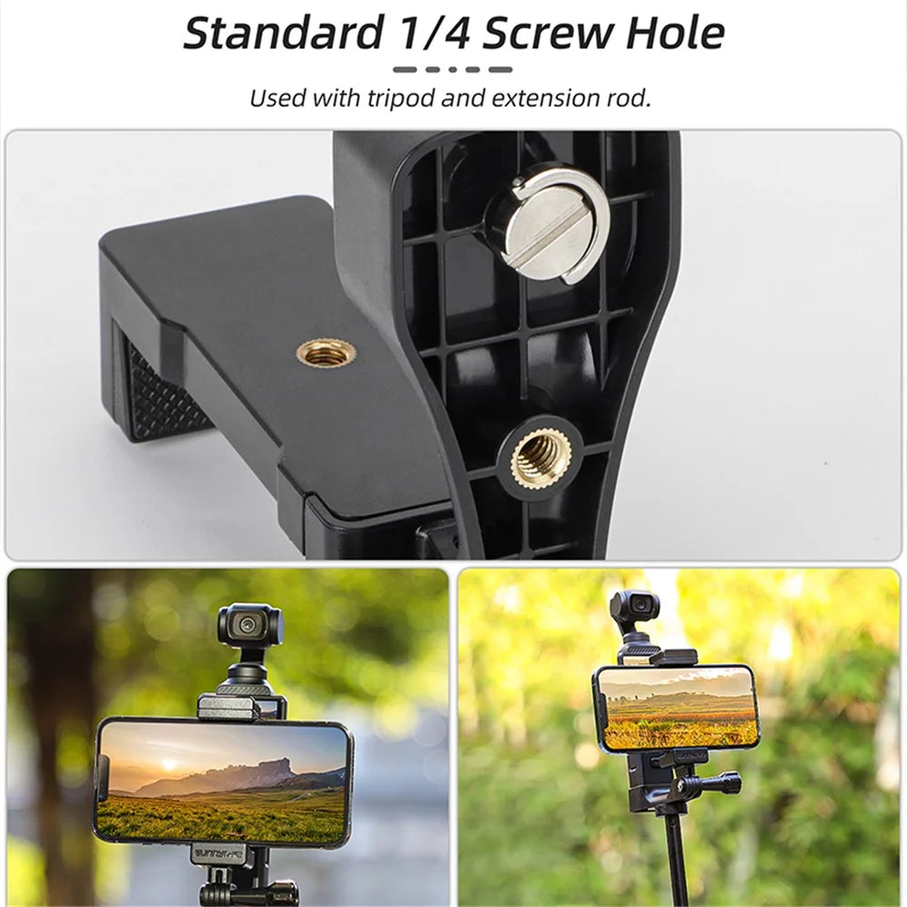 SUNNYLIFE OP3-ZJ747 For DJI Osmo Pocket 3 Front Phone Holder Clip Handheld Shooting Expansion Adapter Accessory - 5