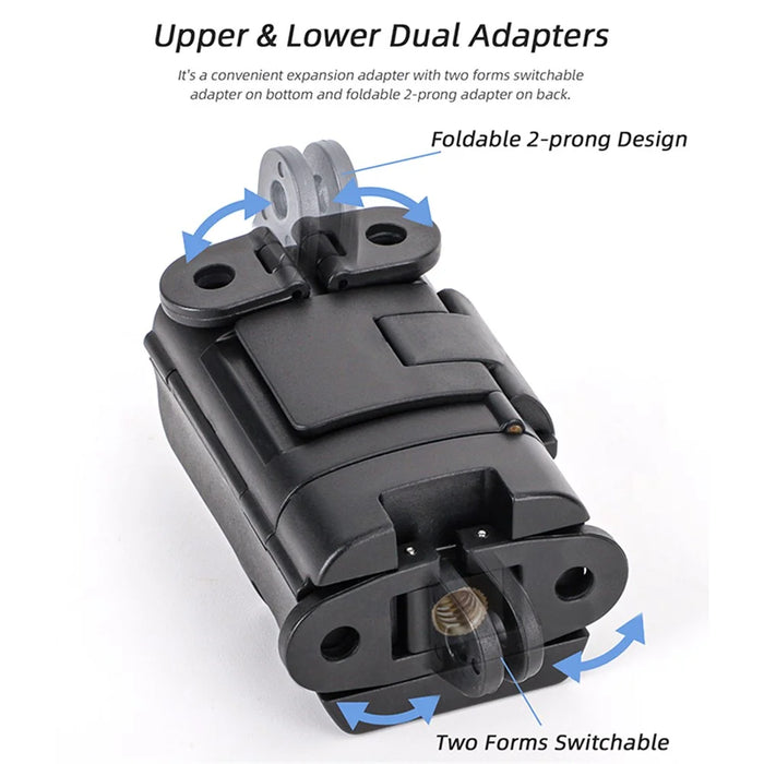 SUNNYLIFE Folding Dual Hook Adapter for DJI Osmo Pocket 3 Action Camera Mount Adapter - 2