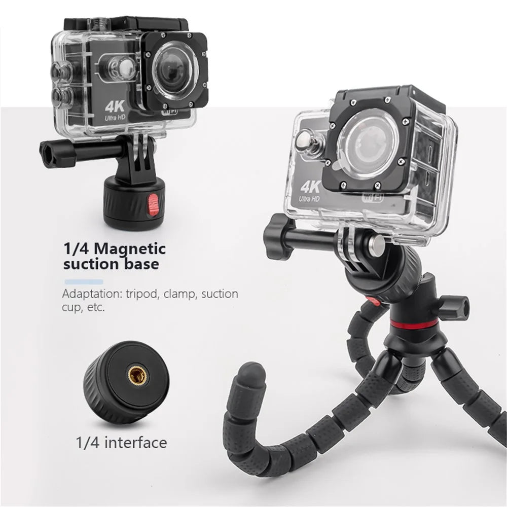 JUNNX JX-GP-09-C Tripod Mount Accessories Magnetic Quick Release Adapter for Bike / Head Strap / Clamp Clip Mount - 4