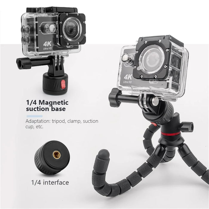 JUNNX JX-GP-09-C Tripod Mount Accessories Magnetic Quick Release Adapter for Bike / Head Strap / Clamp Clip Mount - 4