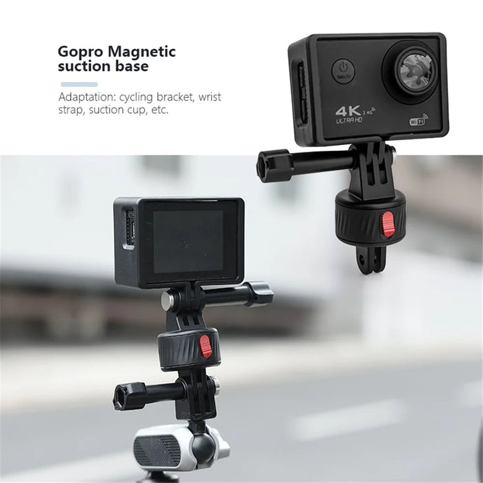 JUNNX JX-GP-09-C Tripod Mount Accessories Magnetic Quick Release Adapter for Bike / Head Strap / Clamp Clip Mount - 5