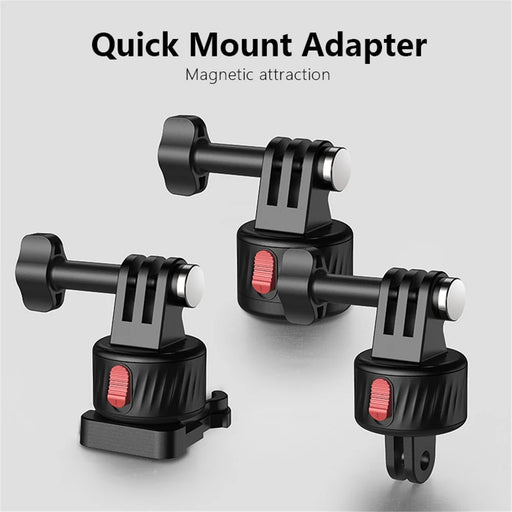 JUNNX JX-GP-09 Magnetic Tripod Mount Set Compatible with GoPro 12 11 10 9 Action Camera Quick Release Mount Adapter - 2
