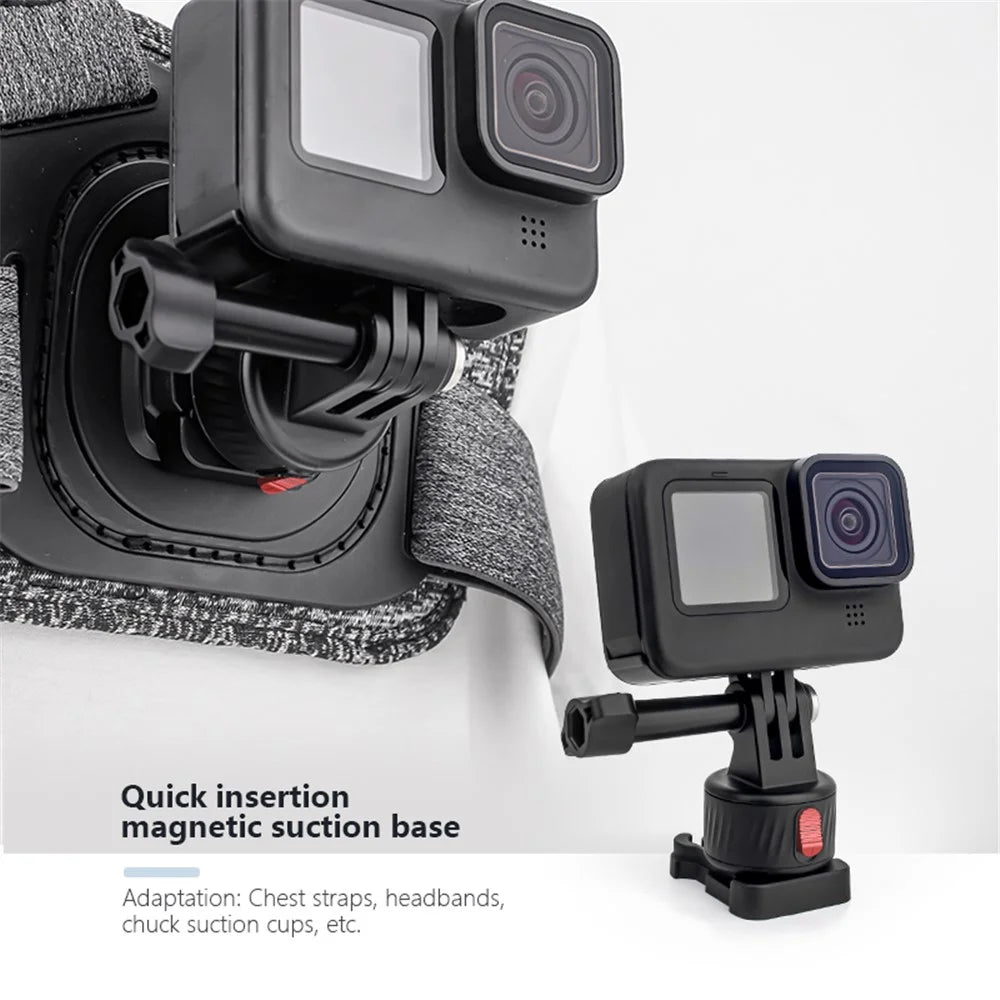 JUNNX JX-GP-09 Magnetic Tripod Mount Set Compatible with GoPro 12 11 10 9 Action Camera Quick Release Mount Adapter - 3