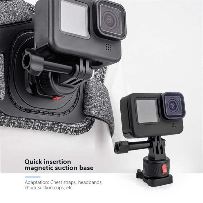 JUNNX JX-GP-09 Magnetic Tripod Mount Set Compatible with GoPro 12 11 10 9 Action Camera Quick Release Mount Adapter - 3