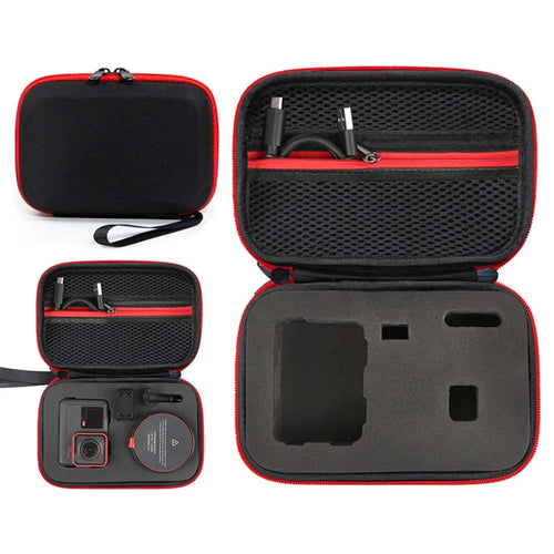 For Insta360 ACE /  Ace Pro 2 / Ace Pro Storage Bag Action Camera Portable Zipper Case with Lanyard - Black - 1