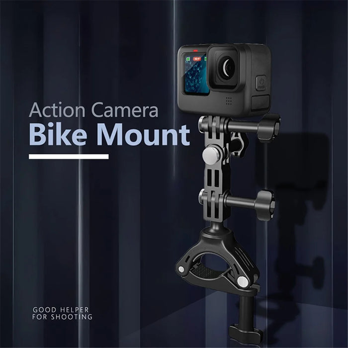 JUNNX JX-GP-05-A Bike Camera Mount with Phone Clip for GoPro Hero 11 / 10, Cell Phones - 3