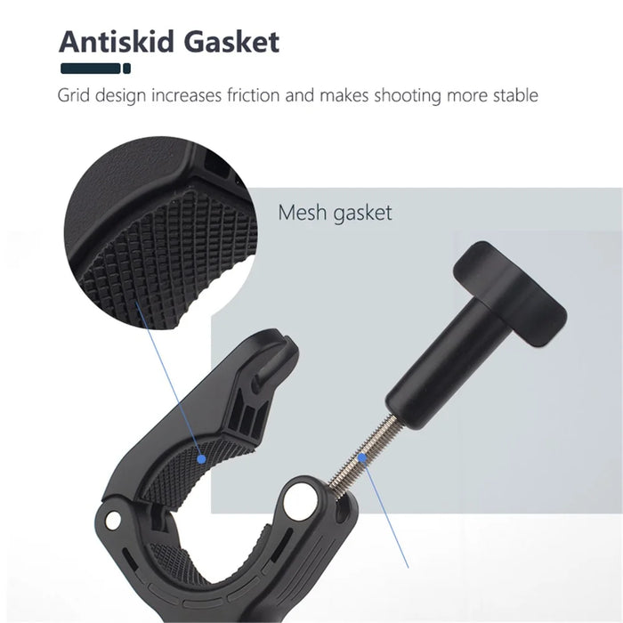 JUNNX JX-GP-05-A Bike Camera Mount with Phone Clip for GoPro Hero 11 / 10, Cell Phones - 5
