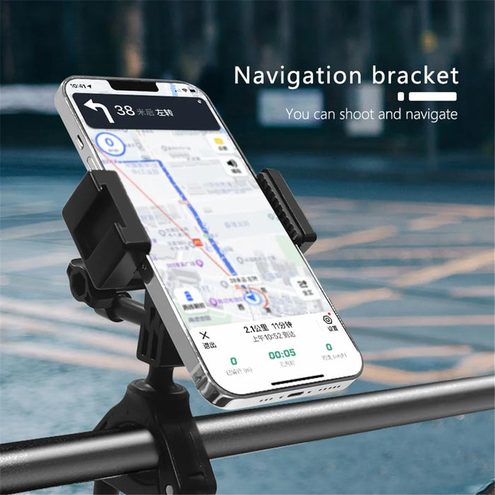JUNNX JX-GP-05-A Bike Camera Mount with Phone Clip for GoPro Hero 11 / 10, Cell Phones - 6