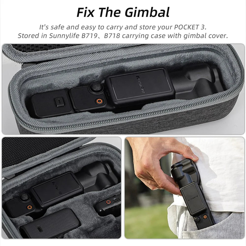 SUNNYLIFE OP3-Z754 For DJI Osmo Pocket 3 Gimbal Plastic Protector Screen Lens Cover - 4