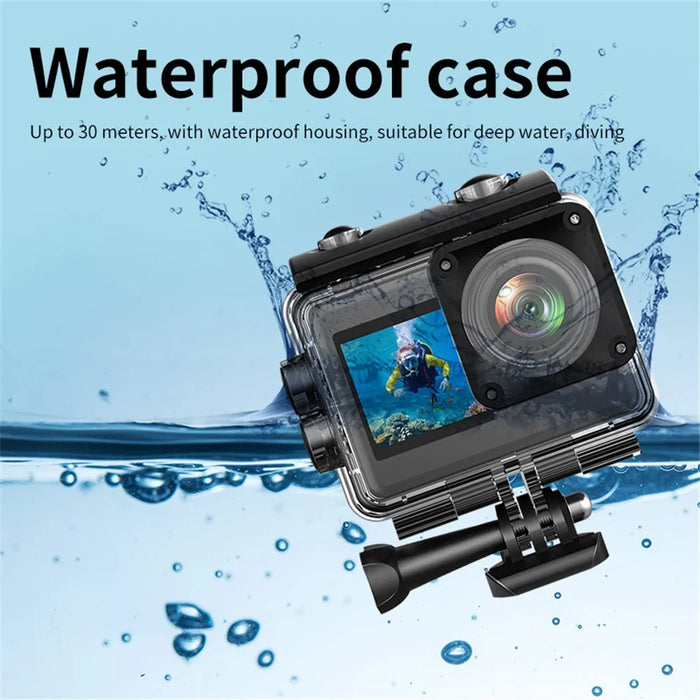 V5 5K Action Camera 30m Waterproof WiFi App Control Dual Screen Sports Camera with EIS Stabilization - 2