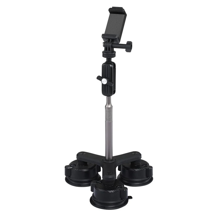 K01-3LP Extension Rod Sucker Mount Camera Bracket Car Shooting Support Stand with Phone Clip - 1