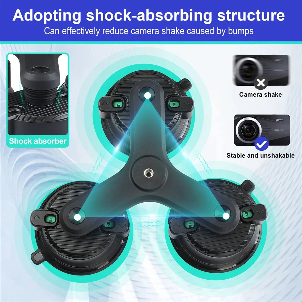 K01-3 Suction Cup Mount Action Camera Shooting Bracket Car Camera Support Stand - 4
