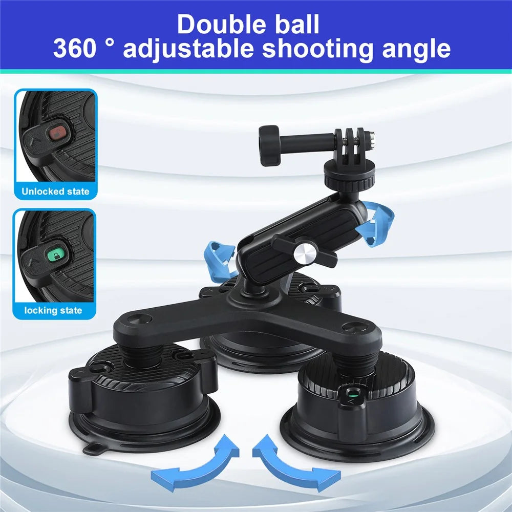 K01-3 Suction Cup Mount Action Camera Shooting Bracket Car Camera Support Stand - 5