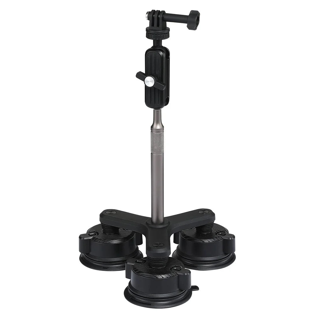K01-3LP Extension Rod Sucker Mount Action Camera Bracket Car Shooting Support Stand - 1