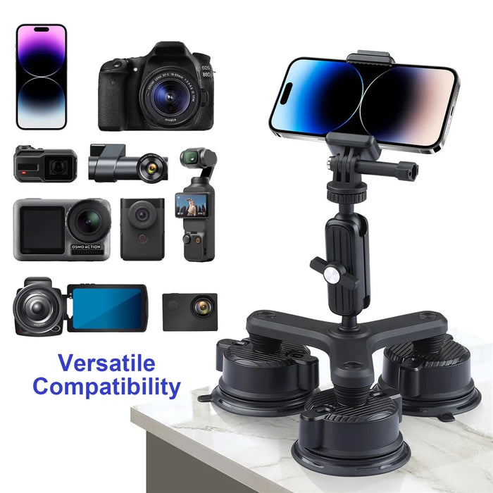 K01-3LP Extension Rod Sucker Mount Action Camera Bracket Car Shooting Support Stand - 7