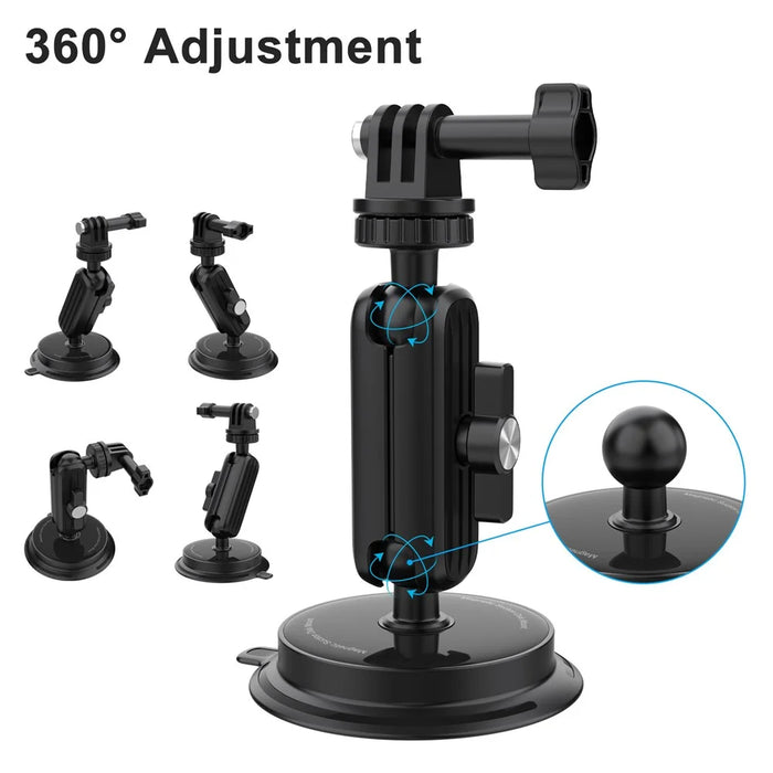 K03 For Insta360 / GoPro Rotatable Action Camera Bracket Magnetic Suction Cup Mount Camera Support Stand - 3