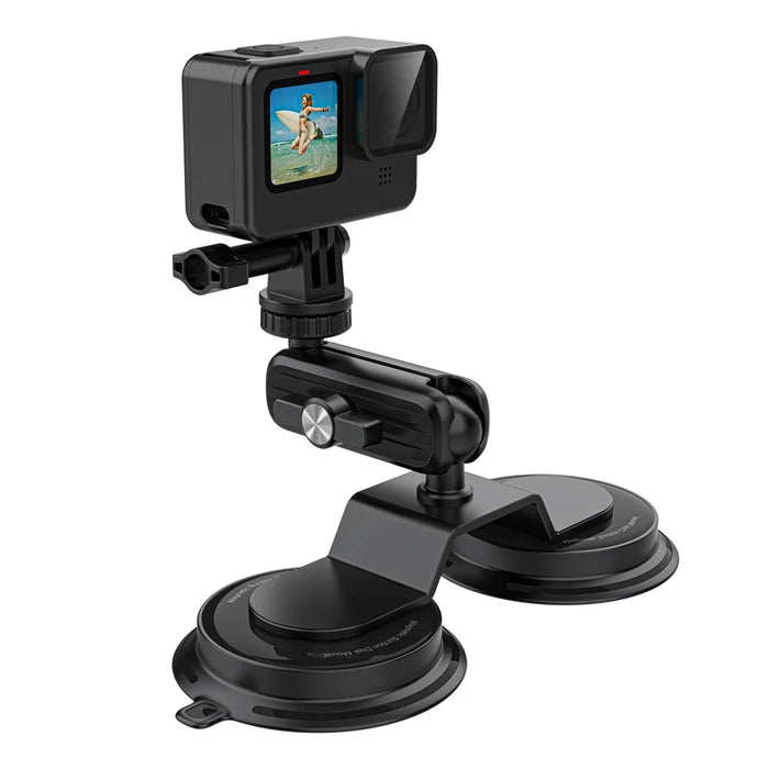 K03-2 For Insta360 / GoPro Action Camera Bracket Magnetic Dual Suction Cup Rotatable Camera Stand - 7