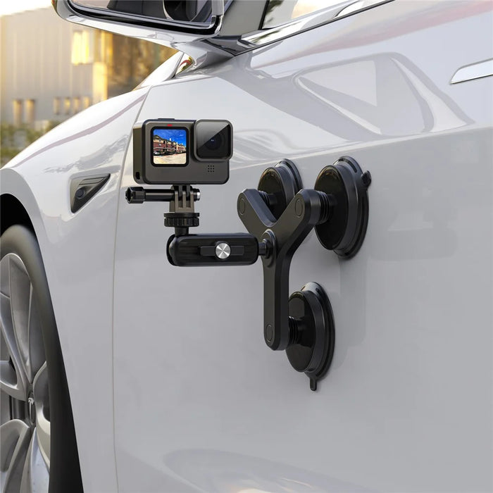 K03-3 Triple Magnetic Base Camera Magnetic Holder Mount with 360 Degree Rotating Ball Head - 7