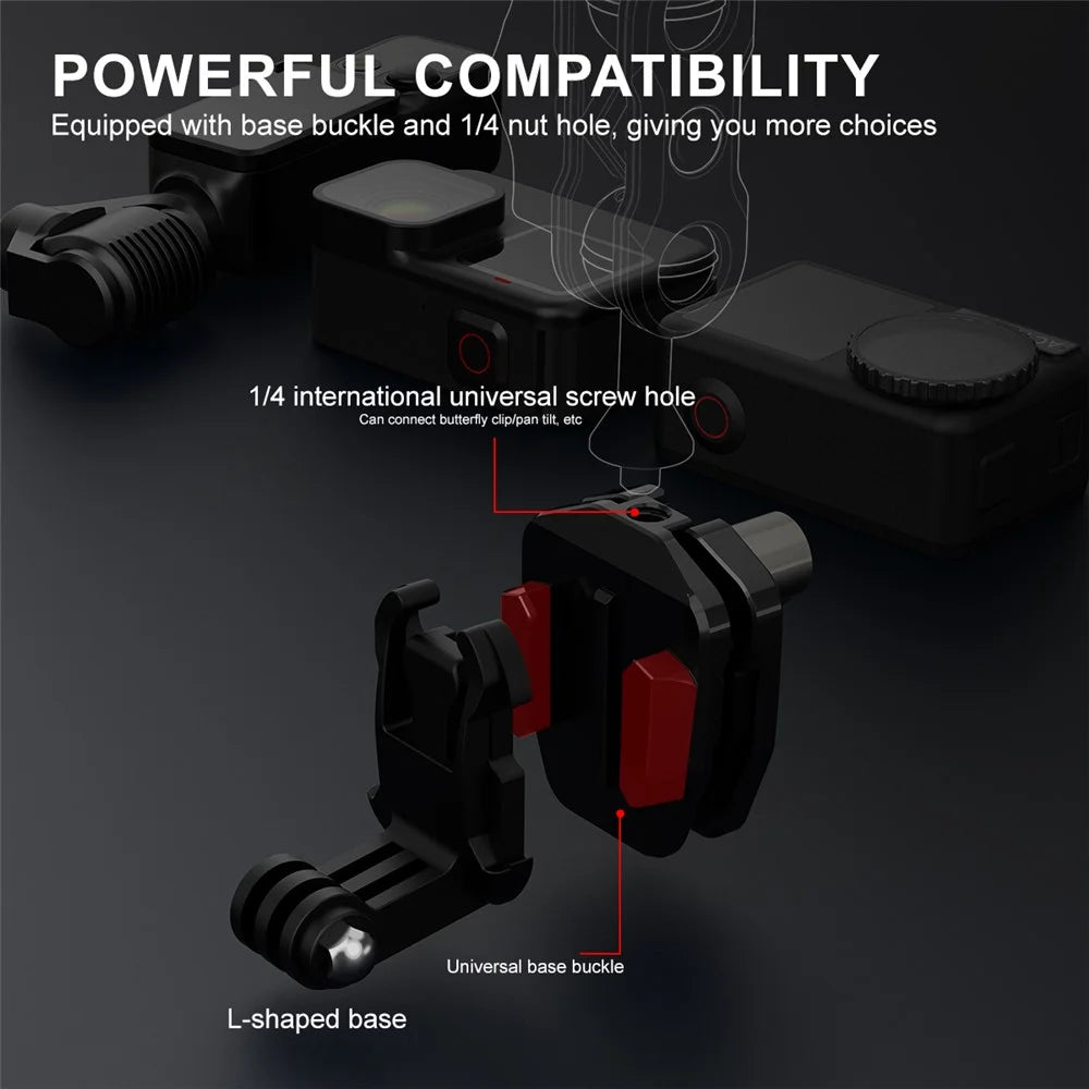 FLW429 Motorcycle Windshield Clip Camera Clamp Mount Accessories Phone Holder - 5