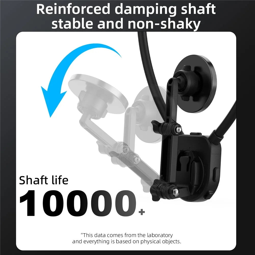 FLW430 Sports Camera Neck Mount Action Camera Necklace Holder Vlog Aceessories - Black - 7