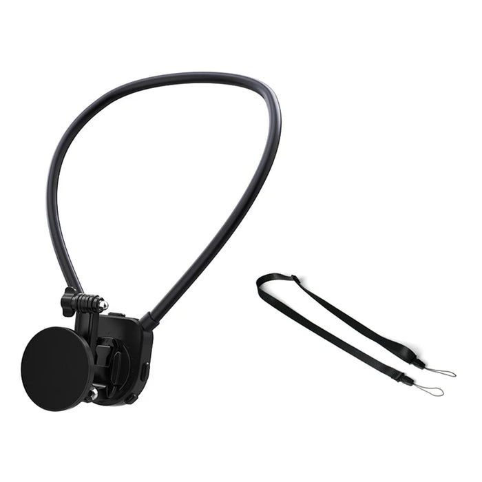 FLW430 Magnetic Sports Camera Neck Mount Adjustable Hanging Neck Phone Holder - Black - 1