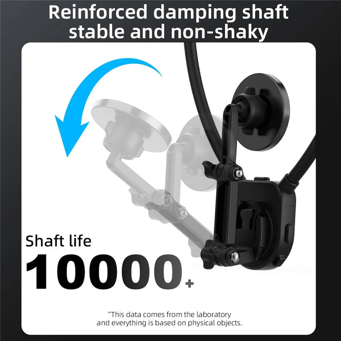 FLW430 Magnetic Sports Camera Neck Mount Adjustable Hanging Neck Phone Holder - Black - 7