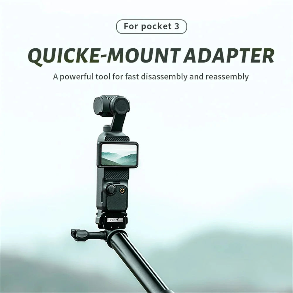 STARTRC 1138603 For DJI Osmo Pocket 3 Sports Camera Magnetic Quick-Mount Adapter Connector - 2