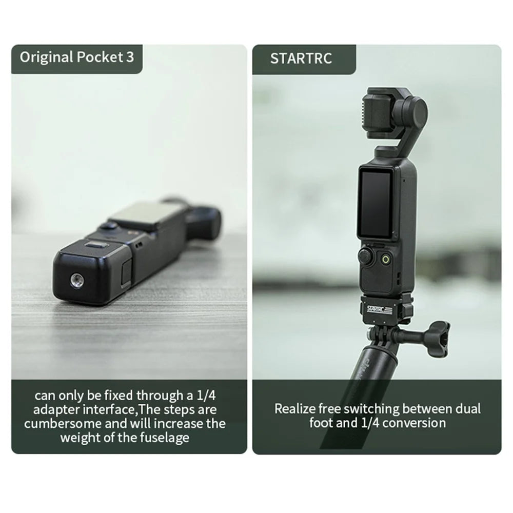 STARTRC 1138603 For DJI Osmo Pocket 3 Sports Camera Magnetic Quick-Mount Adapter Connector - 3